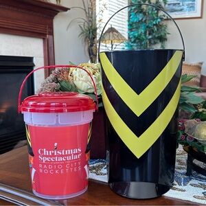 Radio City Rockettes Christmas Spectacular Set of 2 Popcorn Containers Tub Hat